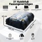 Car Roof Box 21 κυβικά πόδια Πτυσσόμενη αδιάβροχη σχάρα οροφής με αντιολισθητικό χαλάκι 10 ιμάντες βαρέως τύπου 6 γάντζοι πόρτας