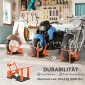 Βάση μοτοσικλέτας για 15-21", μπροστινός τροχός 381-533,4 mm, ρυθμιζόμενος τροχός μοτοσικλέτας 816,5 kg χωρητικότητας πορτοκαλί