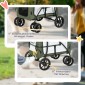 Dog Buggy Pet Buggy Dog Cart Πτυσσόμενο αφαιρούμενο καλάθι 81 x 58 x 97,5 cm Μαύρο + Σκούρο Πράσινο + Λευκό