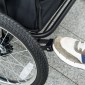 Καρότσι σκύλου Αναδιπλούμενο αναδυόμενο μαξιλάρι ξαπλώστρας Ατσάλινο πλαίσιο Γκρι/Μαύρο