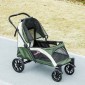 Καρότσι σκύλου, Πτυσσόμενο Dog Buggy για μεσαίου μεγέθους σκύλους, καροτσάκι κατοικίδιων ζώων με 4 ρόδες, λουριά ασφαλείας Φρένα σκούρο πράσινο