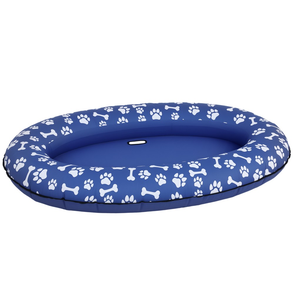 Φουσκωτό Dinghy Dog Πτυσσόμενο Floating Water Mat Dog με λαβή για σκύλους έως 40kg 155x104x25cm Μπλε