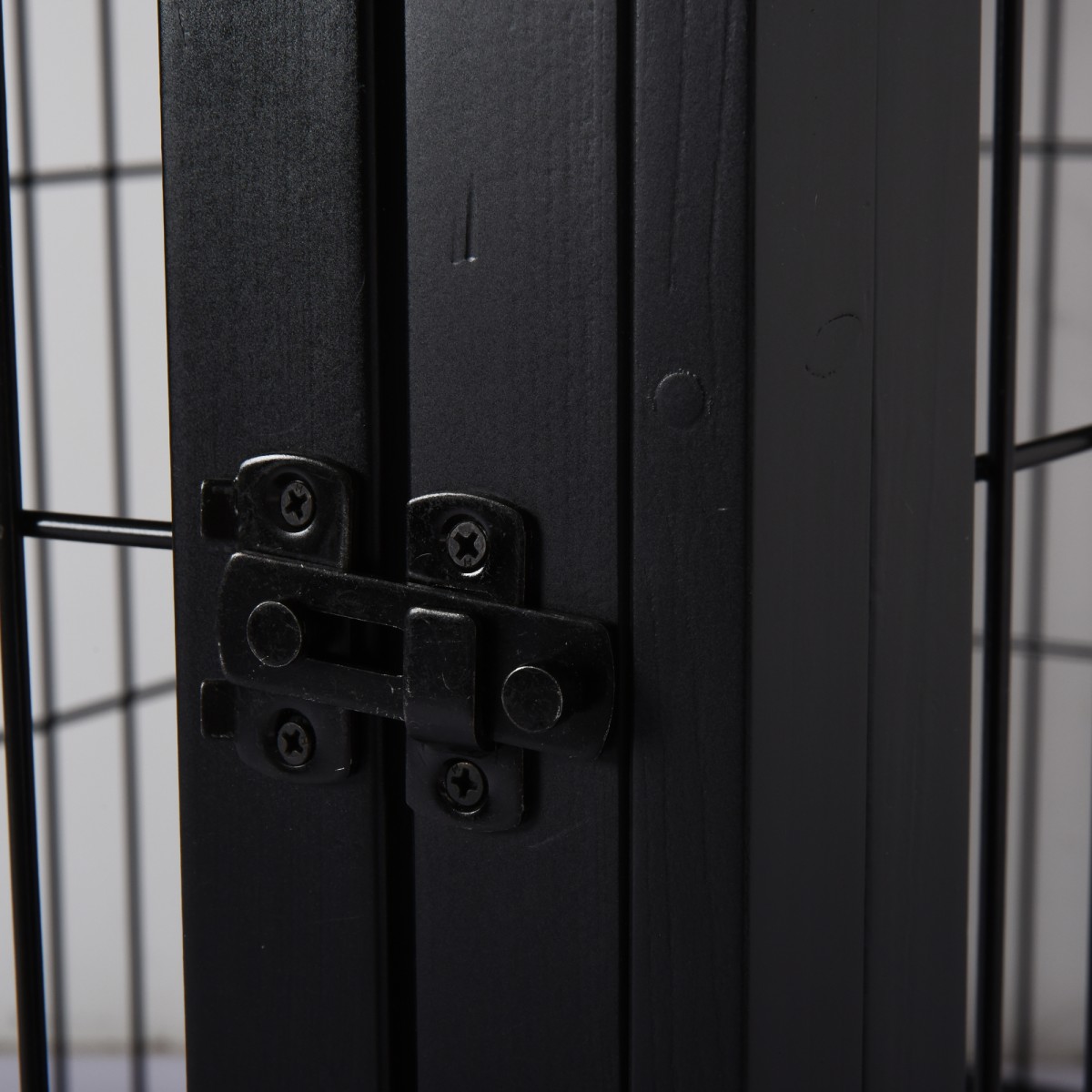Κουτί μεταφοράς σκύλου 58,5 cm x 81 cm x 66 cm πόρτες, MDF σίδερο από ξύλο, 58,5 cm x 81 cm x 66 cm, μαύρο