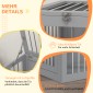 Dog Cage Dog Box Κουτί μεταφοράς σκύλου 2 Πόρτες που κλειδώνει Ατσάλινο πλέγμα 80cm x 50cm x 56,5cm Γκρι