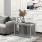 Dog Cage Dog Box Κουτί μεταφοράς σκύλου 2 Πόρτες που κλειδώνει Ατσάλινο πλέγμα 80cm x 50cm x 56,5cm Γκρι