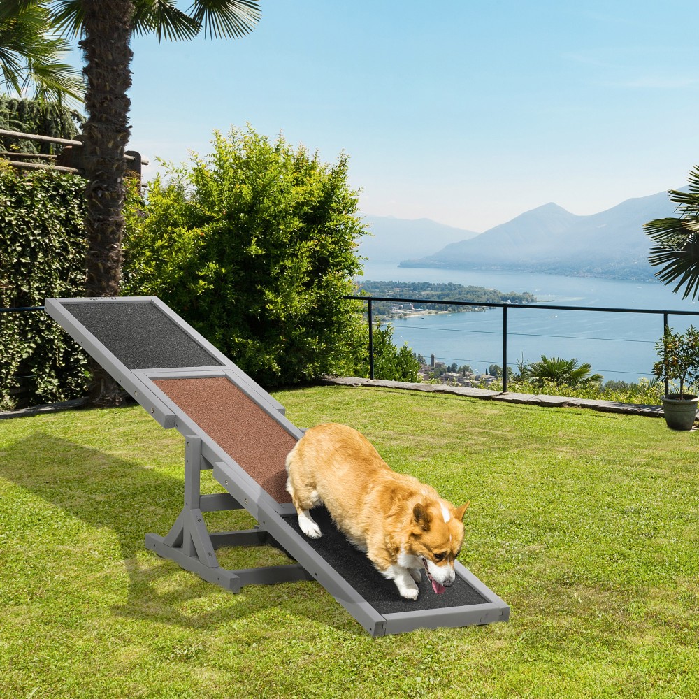 Rocker dog Aquility rocker dog sports rocker, 180 x 30 x 30 cm, γκρι + καφέ