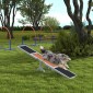 Rocker dog Aquility rocker dog sports rocker, 180 x 30 x 30 cm, γκρι + καφέ