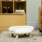 Κρεβάτι για κατοικίδια για γάτες και σκύλους έως 5kg/30cm, λούτρινο κάλυμμα που πλένεται, λευκό κρεμ, 47 x 40 x 20 cm