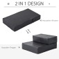Pet Stairs Animal Pad 2 σκαλοπάτια Πτυσσόμενο μαξιλαράκι σκαλοπατιών σκύλου για γάτες και σκύλους Μαύρο L45 x W39 x H20 cm