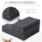 Pet Stairs Animal Pad 2 σκαλοπάτια Πτυσσόμενο μαξιλαράκι σκαλοπατιών σκύλου για γάτες και σκύλους Μαύρο L45 x W39 x H20 cm