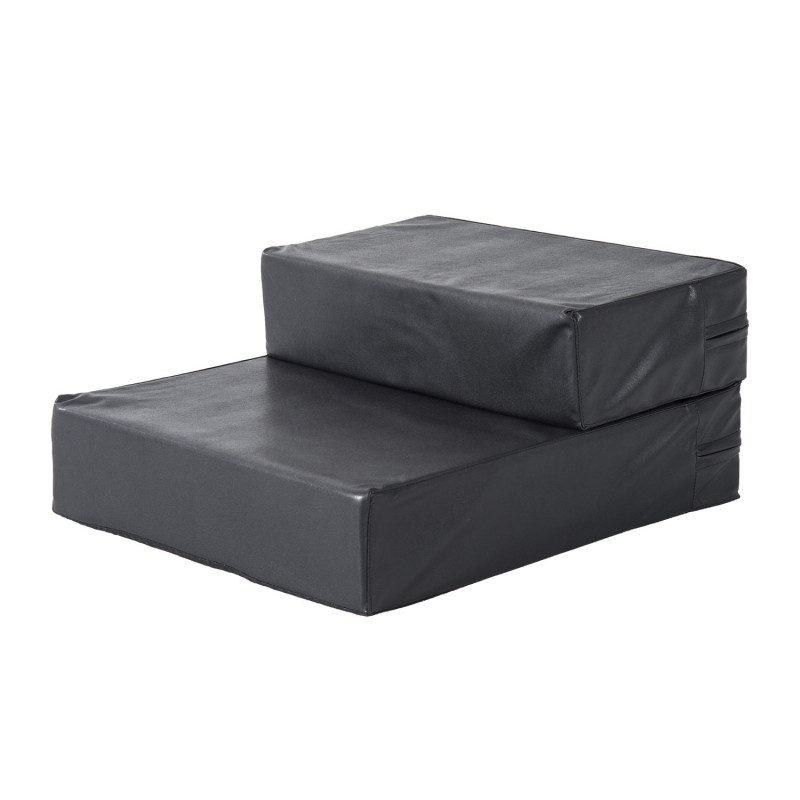 Pet Stairs Animal Pad 2 σκαλοπάτια Πτυσσόμενο μαξιλαράκι σκαλοπατιών σκύλου για γάτες και σκύλους Μαύρο L45 x W39 x H20 cm