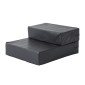 Pet Stairs Animal Pad 2 σκαλοπάτια Πτυσσόμενο μαξιλαράκι σκαλοπατιών σκύλου για γάτες και σκύλους Μαύρο L45 x W39 x H20 cm