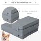 Pet Stairs Animal Pad 2 σκαλοπάτια Πτυσσόμενο έως 7 κιλά Σκάλες σκαλιών για γάτες και σκύλους Γκρι L45 x W39 x H20 cm
