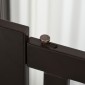Ρυθμιζόμενη προστατευτική πύλη Dog Barrier Freestanding with Feed 155 x 76 cm Ξύλινη Πύλη Dog Πτυσσόμενη Πύλη Σκάλας για Σκάλες, Πόρτες, Κουζίνα, Διάδρομος, 3 Πάνελ, Σκούρο Καφέ