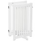 Dog Barrier Freestanding Ρυθμιζόμενη Προστατευτική Πύλη με Πόδια 155 x 76 cm Ξύλινη Πύλη Dog Πτυσσόμενη Πύλη Σκάλας για Σκάλες, Πόρτες, Κουζίνα, Διάδρομος, 3 Πάνελ, Λευκό