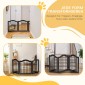 Dog Barrier Gate, 3 τεμαχίων, 154,5 x 61 cm, Πτυσσόμενη πύλη σκύλου με πόρτα, πύλη πόρτας με 2 πόδια στήριξης, ανεξάρτητη πύλη σκάλας για κουζίνα, διάδρομος, μαύρο