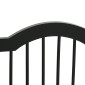 Dog Barrier Gate, 3 τεμαχίων, 154,5 x 61 cm, Πτυσσόμενη πύλη σκύλου με πόρτα, πύλη πόρτας με 2 πόδια στήριξης, ανεξάρτητη πύλη σκάλας για κουζίνα, διάδρομος, μαύρο