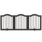 3 Πτυσσόμενα πάνελ Dog Barrier από μασίφ ξύλο και MDF 154,5 x 29,5 x 61 cm καφές
