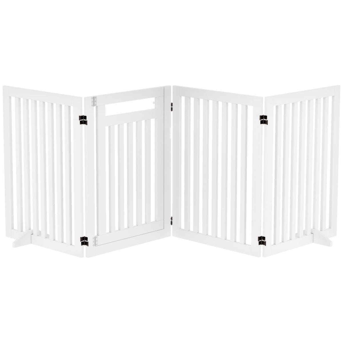 Pet Gate Stair Gate Safety Gate 4 τεμαχίων Πτυσσόμενο λευκό