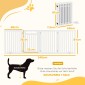 Pet Gate Stair Gate Safety Gate 4 τεμαχίων Πτυσσόμενο λευκό