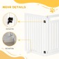 Pet Gate Stair Gate Safety Gate 4 τεμαχίων Πτυσσόμενο λευκό