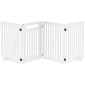 Pet Gate Stair Gate Safety Gate 4 τεμαχίων Πτυσσόμενο λευκό