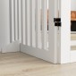 Pet Gate Stair Gate Safety Gate 4 τεμαχίων Πτυσσόμενο λευκό