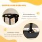 Dog Door Gate Barrier Pet Gate Metal Plastic 74-80cm Μαύρο