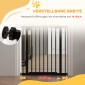Dog Door Gate Barrier Pet Gate Metal Plastic 74-80cm Μαύρο