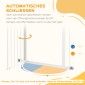 Dog Door Gate Barrier Pet Gate Metal Plastic 74-80cm Λευκό
