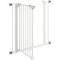 Dog Door Gate Barrier Pet Gate Metal Plastic 74-80cm Λευκό