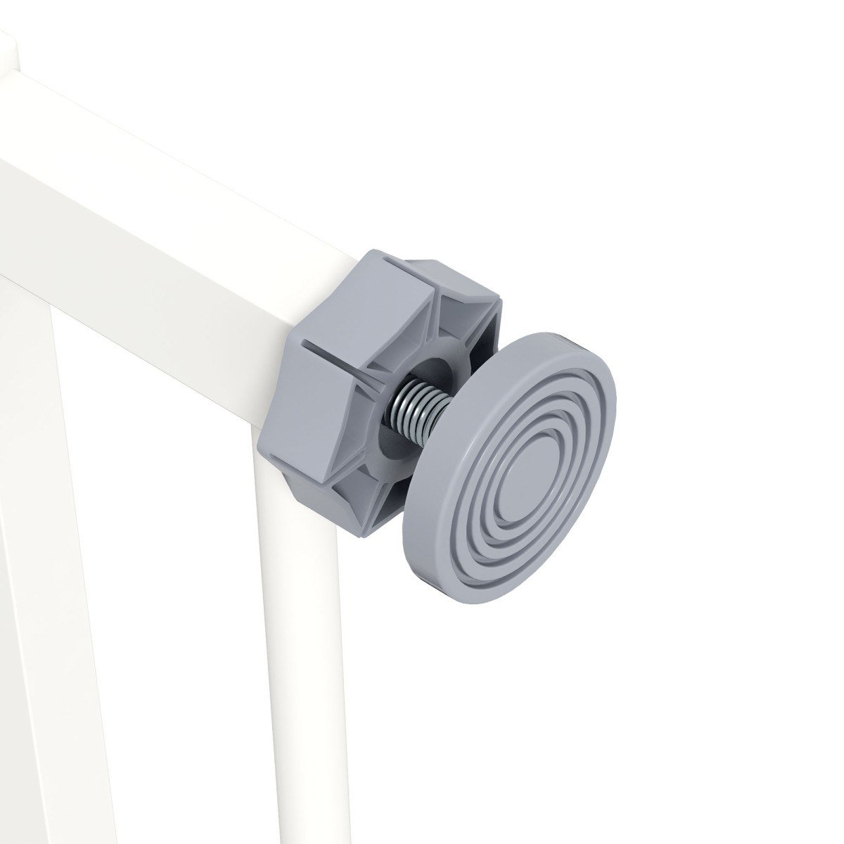 Dog Door Gate Barrier Pet Gate Metal Plastic 74-80cm Λευκό
