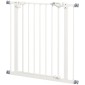 Dog Door Gate Barrier Pet Gate Metal Plastic 74-80cm Λευκό