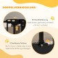 Dog Door Gate Barrier Pet Gate Metal Plastic 74-87cm Μαύρο