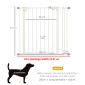 Dog Door Gate Barrier Pet Gate Metal Plastic 74-87cm Λευκό