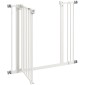 Dog Door Gate Barrier Pet Gate Metal Plastic 74-87cm Λευκό