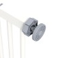 Dog Door Gate Barrier Pet Gate Metal Plastic 74-87cm Λευκό