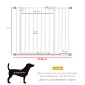 Dog Door Gate Barrier Pet Gate Metal Plastic 74-80/87-94cm Λευκό