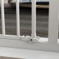 Dog Door Gate Barrier Pet Gate Metal Plastic 74-80/87-94cm Λευκό