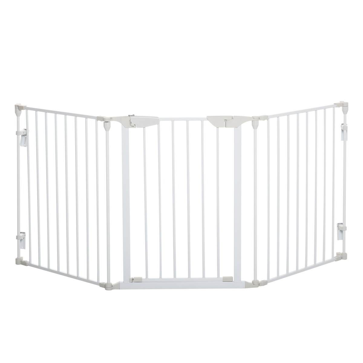Πύλη ασφαλείας Dog Barrier Freestanding Safety Gate 180 x 74,5 cm Πτυσσόμενη πύλη σκυλιών Stair Gate Barrier σκυλιών για σκάλες, πόρτες, κουζίνα, διάδρομος, 3 πάνελ, λευκό