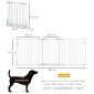 Πύλη ασφαλείας Dog Barrier Freestanding Safety Gate 180 x 74,5 cm Πτυσσόμενη πύλη σκυλιών Stair Gate Barrier σκυλιών για σκάλες, πόρτες, κουζίνα, διάδρομος, 3 πάνελ, λευκό