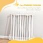 Πύλη ασφαλείας Dog Barrier Freestanding Safety Gate 180 x 74,5 cm Πτυσσόμενη πύλη σκυλιών Stair Gate Barrier σκυλιών για σκάλες, πόρτες, κουζίνα, διάδρομος, 3 πάνελ, λευκό