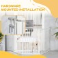Πύλη ασφαλείας Dog Barrier Freestanding Safety Gate 180 x 74,5 cm Πτυσσόμενη πύλη σκυλιών Stair Gate Barrier σκυλιών για σκάλες, πόρτες, κουζίνα, διάδρομος, 3 πάνελ, λευκό