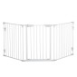 Πύλη ασφαλείας Dog Barrier Freestanding Safety Gate 180 x 74,5 cm Πτυσσόμενη πύλη σκυλιών Stair Gate Barrier σκυλιών για σκάλες, πόρτες, κουζίνα, διάδρομος, 3 πάνελ, λευκό