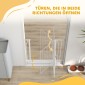 Πύλη σκύλου, φράγμα, άνοιγμα διπλής κατεύθυνσης, επιτοίχια βάση με πρέσες, ρυθμιζόμενη από 75 cm έως 95 cm, λευκό