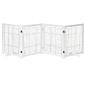 Dog Barrier Freestanding Safety Gate with Feet 305 x 82 cm Ξύλινη Πύλη Dog Πτυσσόμενη Πύλη Σκάλας Barrier σκύλου για Σκάλες, Πόρτες, Διάδρομος, 4 Πάνελ, Λευκό