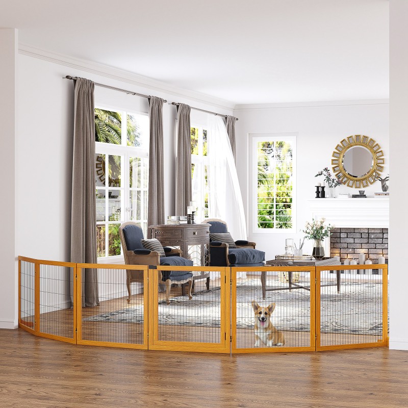Πτυσσόμενο Barrier Dog 432 x 36 x 70 cm Ξύλο Πεύκου Κίτρινο