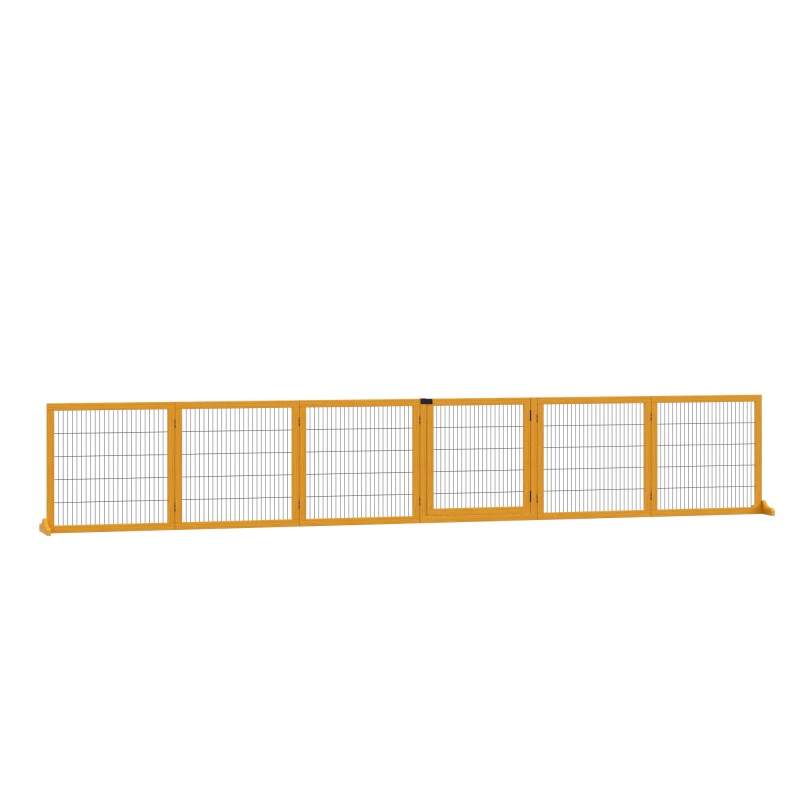 Πτυσσόμενο Barrier Dog 432 x 36 x 70 cm Ξύλο Πεύκου Κίτρινο