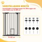 Dog Barrier Διπλή Κλειδαίνουσα Αυτοκλειόμενη Πόρτα 104cm High Steel Μαύρο