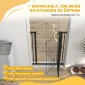 Dog Barrier Διπλή Κλειδαίνουσα Αυτοκλειόμενη Πόρτα 104cm High Steel Μαύρο